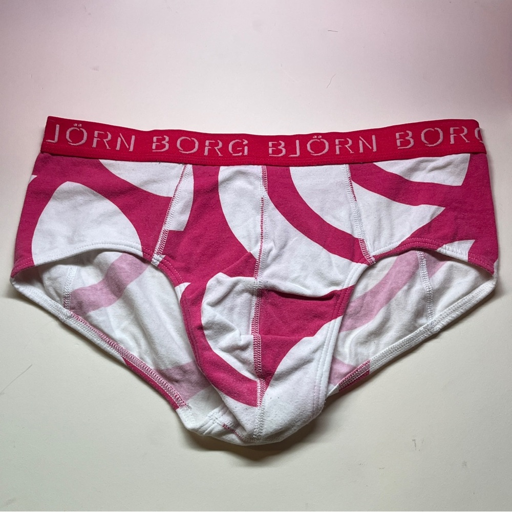 Bjorn Borg Men's Pink and White Briefs